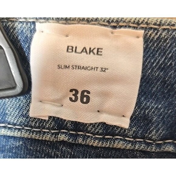 Hudson NWT Blake Slim Straight Size 36x32 Arabian Sea Blue Men's Jeans NEW t2 - Picture 5 of 7